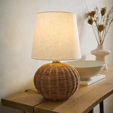 Natural Table Lamp Wicker Base