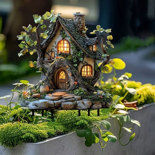 Enchanting fairy tree - fairy, house