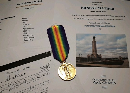Ww1 victory medal seaman - medal,