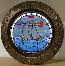 PORTHOLE FOR DOORS STAINED