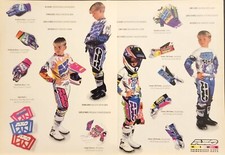 1994 AXO Kids Motocross Clothing 2pg Print Ad Boots Gloves Pants Jersey