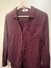 Cloth & Stone Burgundy Striped