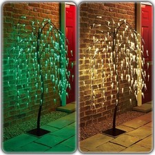 5ft Weeping Willow Tree 240 LED with 8 Functions Light Christmas Decor Lights UK