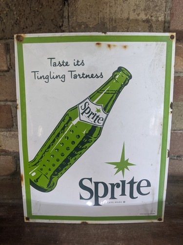 Vintage sprite porcelain soda - vintage,