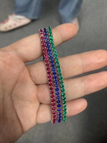 Lab emerald tennis bracelet - tennis,
