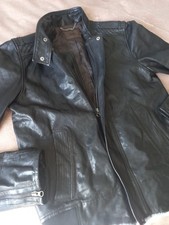 Mens SCARECROW Black Leather
