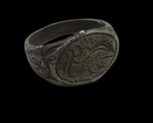 Ancient roman silver ring with - silver,