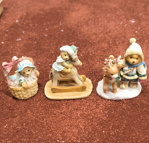 Cherished teddies 3pc figurine - cherished,