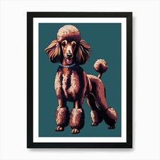 Poodle Dog 1 Art Print Framed