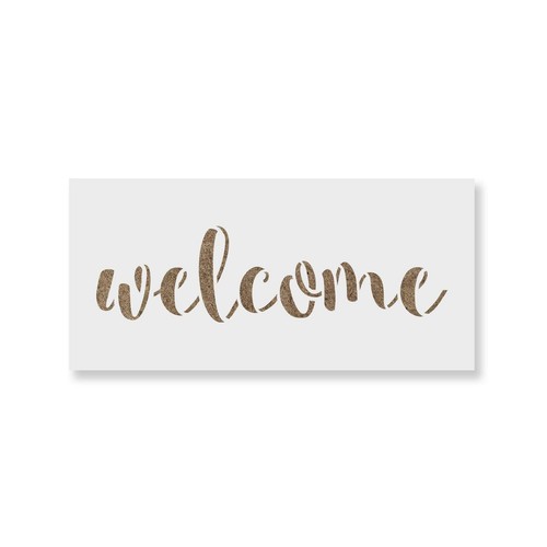 Welcome stencil craft - stencil,
