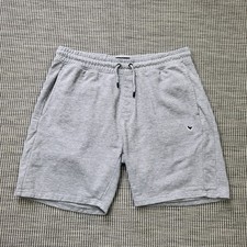 Weekend Offender Shorts Mens Large Grey Sweat Jersey Drawstring Elastic Waist