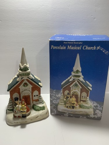 Vtg christmas village - christmas, church