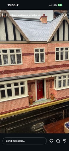 Large wooden dolls house tudor - large,