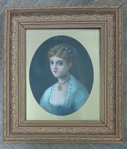 Painting young woman 43 x - painting,