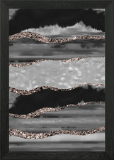 Agate Glitter Stripe 1 Framed