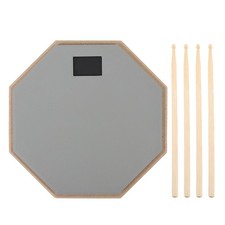 12in Silent Practice Drum Pad Set Rubber Appearance Quiet Drum Pad With 2 Pair