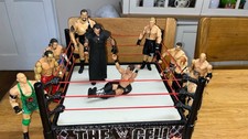 WWE Wrestling  Cell Ring Playset/Figures Bundle  WCW TNA Ryback-Undertaker-Cena