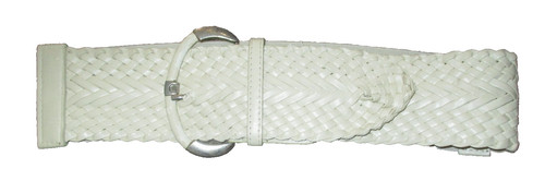 Cream part elasticated weave