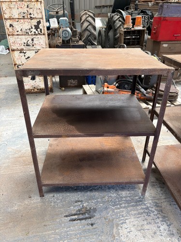 Metal bench with shelves heavy - with,