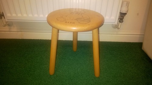 Small wooden three legged - small,