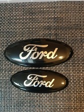 Ford Focus Mk3 Set Badge Emblem Black 2011-2014  14.5cm x 5.8cm and 17.5cm X 7cm