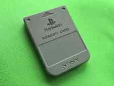 Official Sony PlayStation PS1 Memory Card x 1 Classic Grey Retro - GRADE B