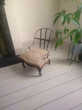 DECONSTRUCTED IRON BACK CHAIR 
