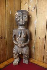 AFRICAN TRADITIONAL FON IBEJI CEREMONIAL ANCESTOR WOOD FERTILITY STATUE BENIN