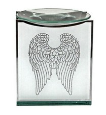 Angel Wings Glass Mirrored with Glitter Wax/oil Burner Brand New In Box