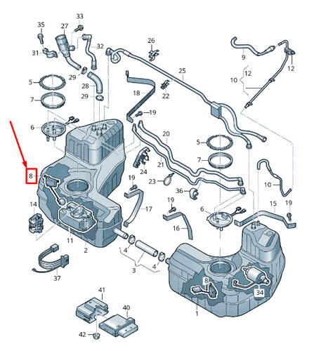 Audi right lower fuel - 4s,
