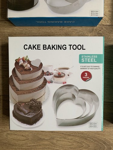 Heart shaped cake tin set - shaped,