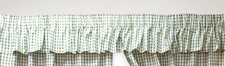 Gingham Check Sage Green White