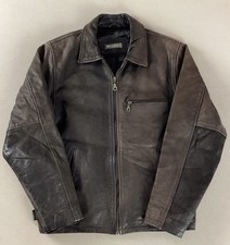 Vintage Leather Highwayman Jacket Bomber Jacket Buffalo Skin Size S