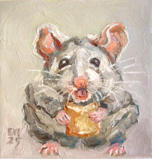 Mouse Original Oil Painting