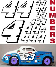 WHITE w/Black (#4's) Racing