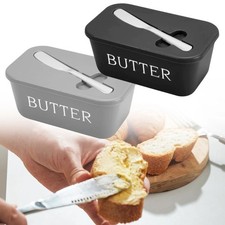 Butter Dish with Lid and Knife