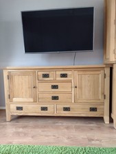 Rare to Find Rustic Sideboard Vancouver Solid Oak Solid Wood