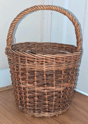 Vintage wicker log basket - vintage,