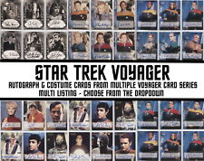STAR TREK VOYAGER - Selection of AUTOGRAPH and COSTUME CARDS - Multi Listing