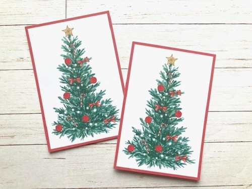 Christmas tree card making - 9,