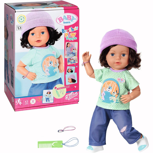 Baby born brother play style - play,