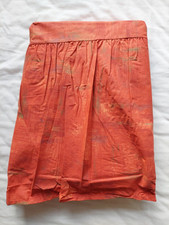 Single Size Bed Valance Sheet 14" Deep Frill Terracotta Orange Abstract Design