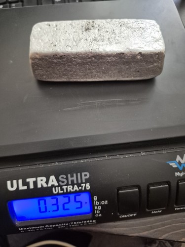Aluminium ingot 325 grams made - ingot,