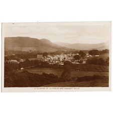 A Glimpse of Yetholm and the Cheviot Hills, Roxburghshire RP Postcard Unused