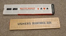 Vintage Ushers Brewery 'Ushers Traditional Ales' Wooden Cribbage Board Unused