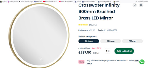 Crosswater infinity led 600mm - crosswater,