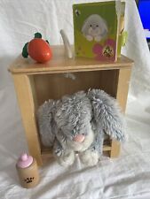 Vintage ELC Soft Plush Rabbit, Wooden Hutch + Accessories