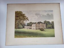Original Antique Print 1885 Wycombe Abbey in Colour