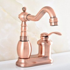 Retro Red Copper Basin Faucet