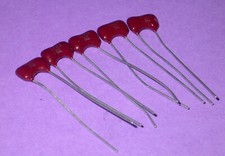 [5pc] 500V Silver Mica Capacitors; 25 values:  20pF .. 2700pF ** NEW UK Stock **